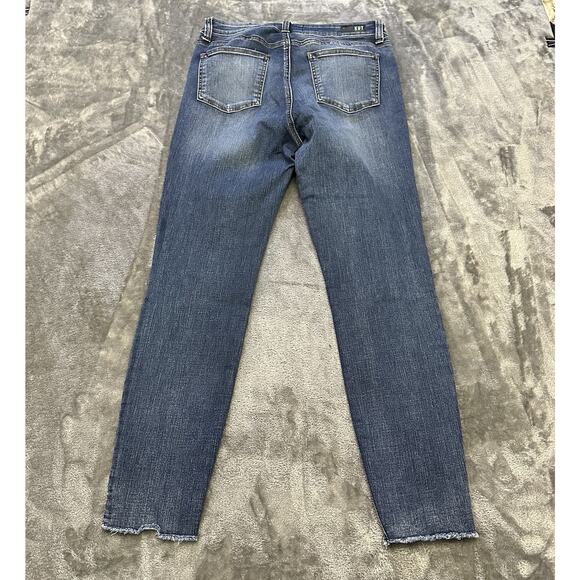 Kut From The Kloth Jeans Women’s 10 Blue Regular Straight Denim Raw Hem Pants - Picture 6 of 13